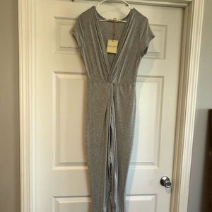 Grey light low mini dress